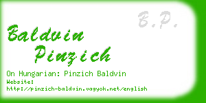 baldvin pinzich business card